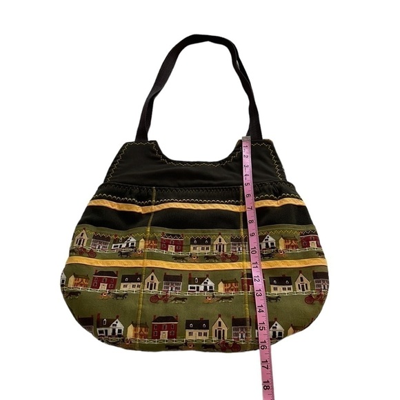 Handmade Folk Art Pattern Fabric Tote Bag - Picture 4 of 8